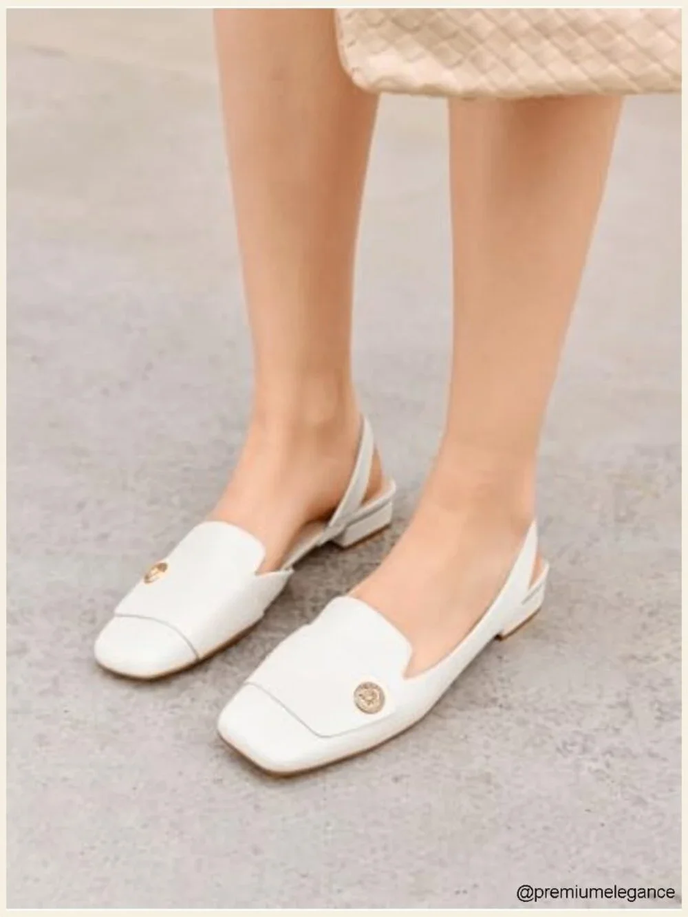 Chunky Low Heels Slingback Square Closed Toe D'Orsay Pumps Slip On Work Dress
